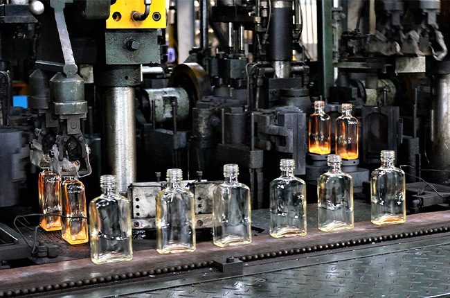 prodution glass bottle line