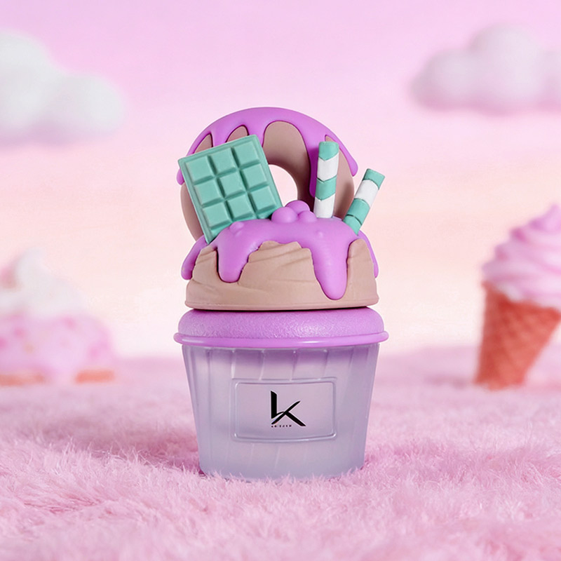 purple dessert glass perfume bottle