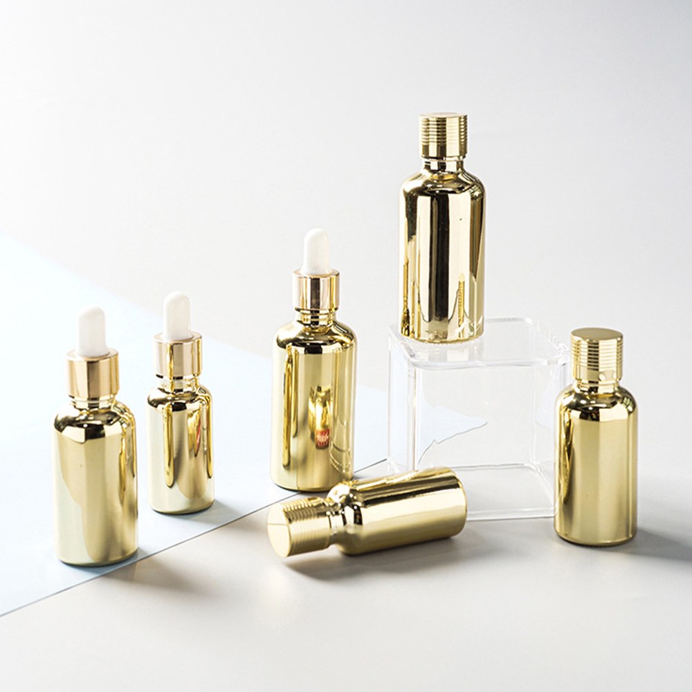 gold cbd dropper bottle