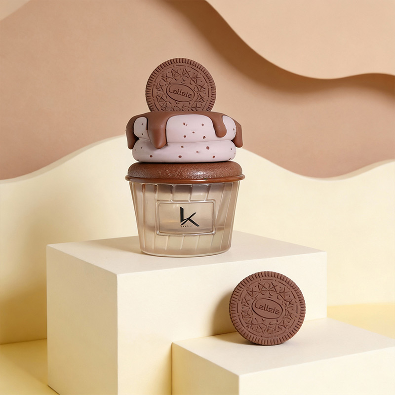 biscuit dessert glass perfume bottle