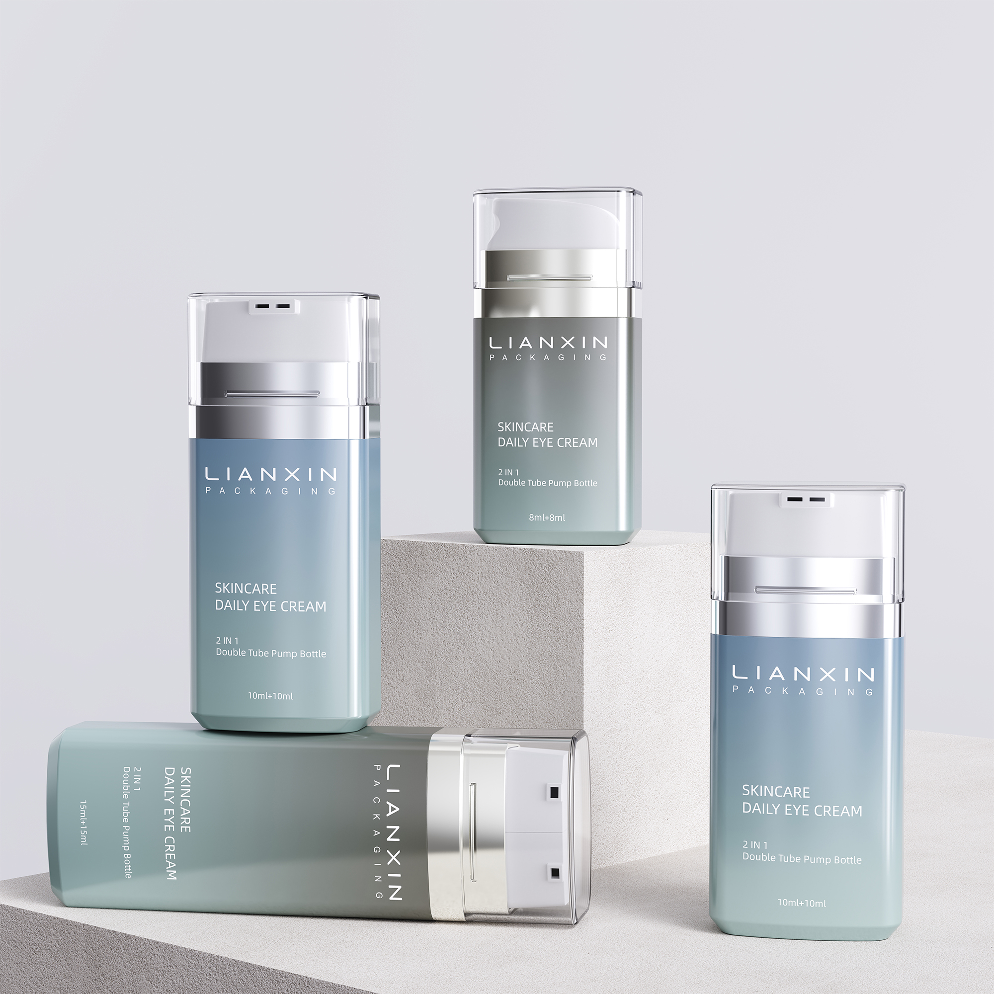 dual chamber airless bottles