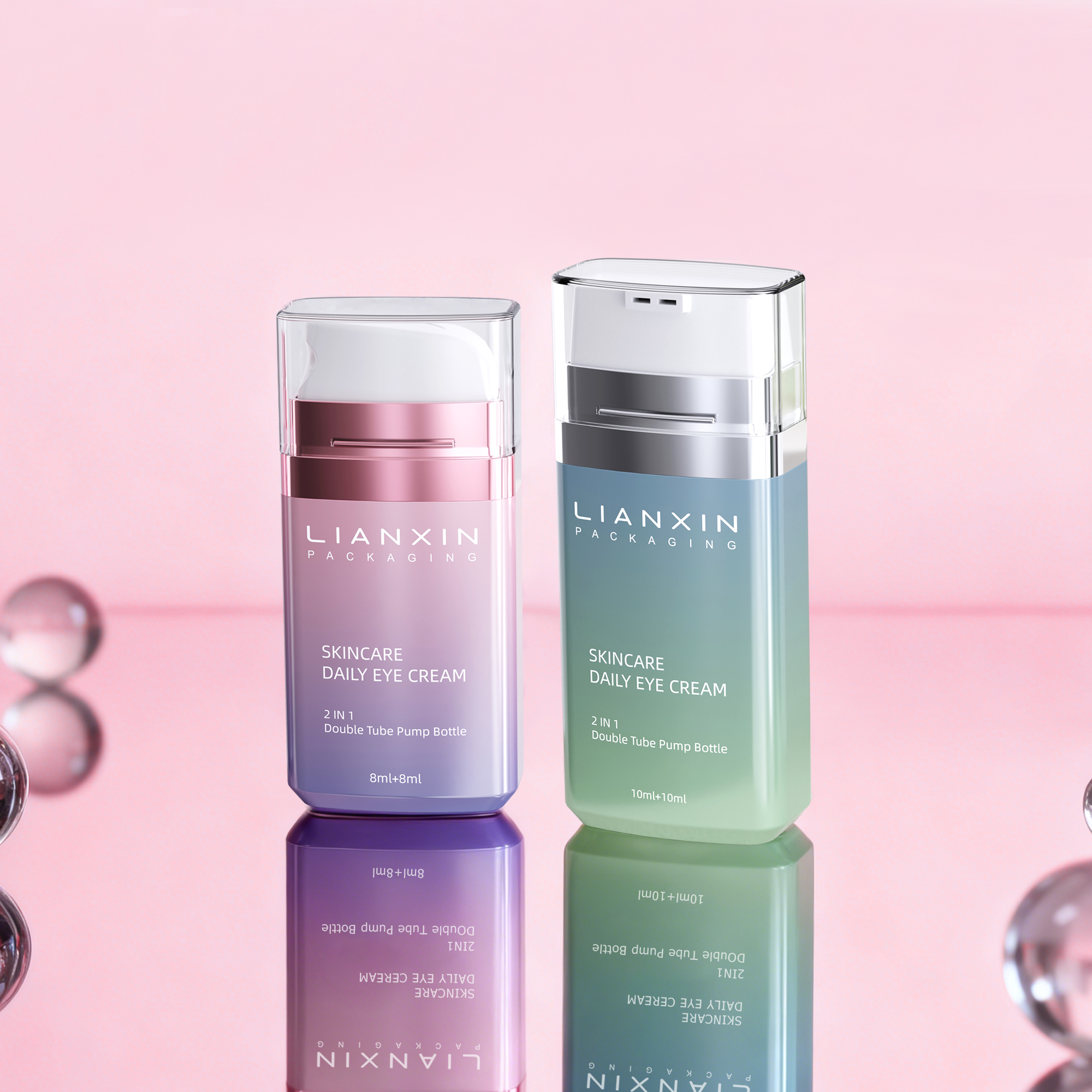 double chamber airless bottle