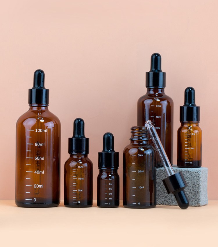 amber essential oil bottle