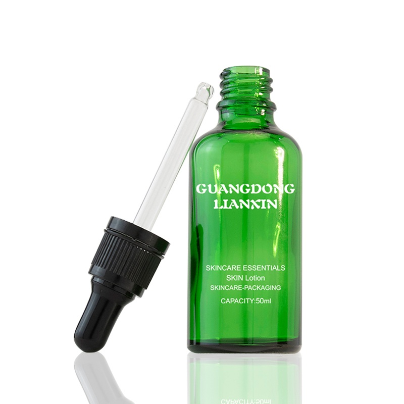 green cbd bottle with dropper