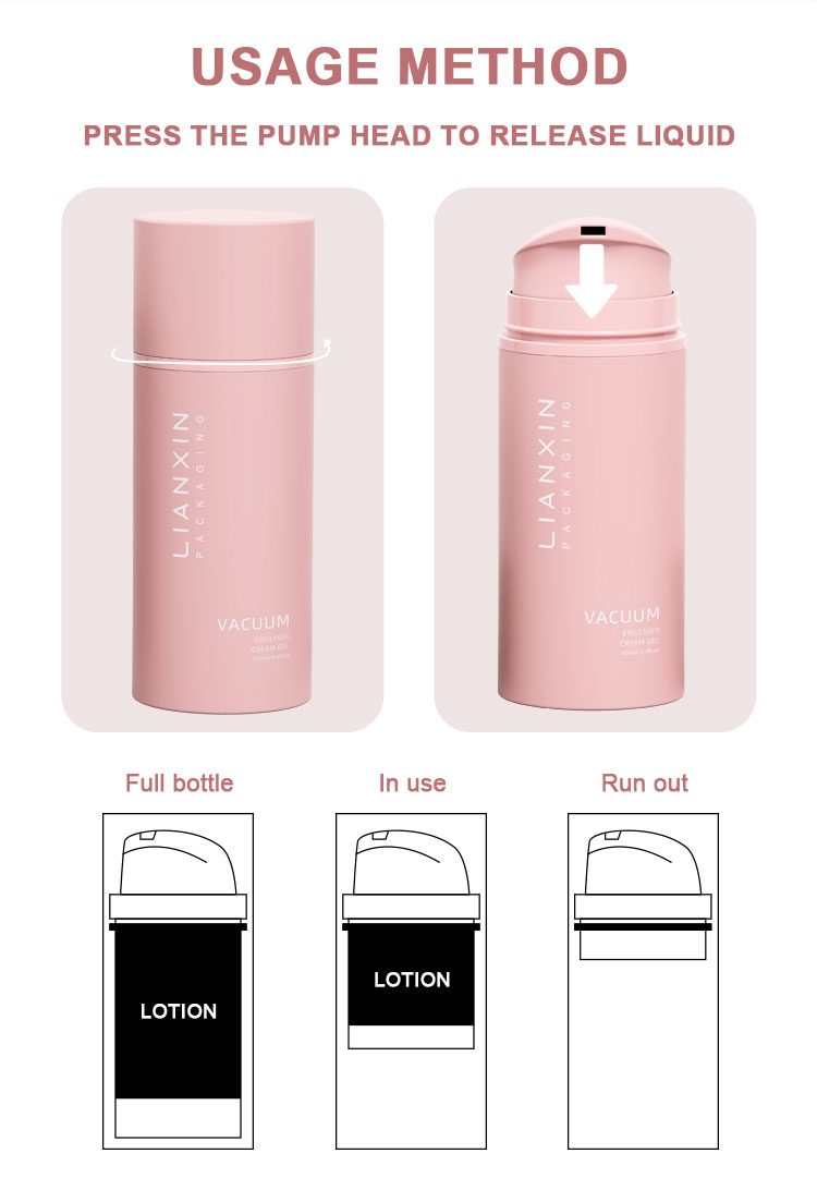 airless bottle method of application