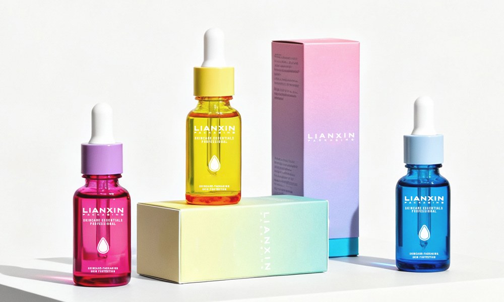 essential oil bottle with box