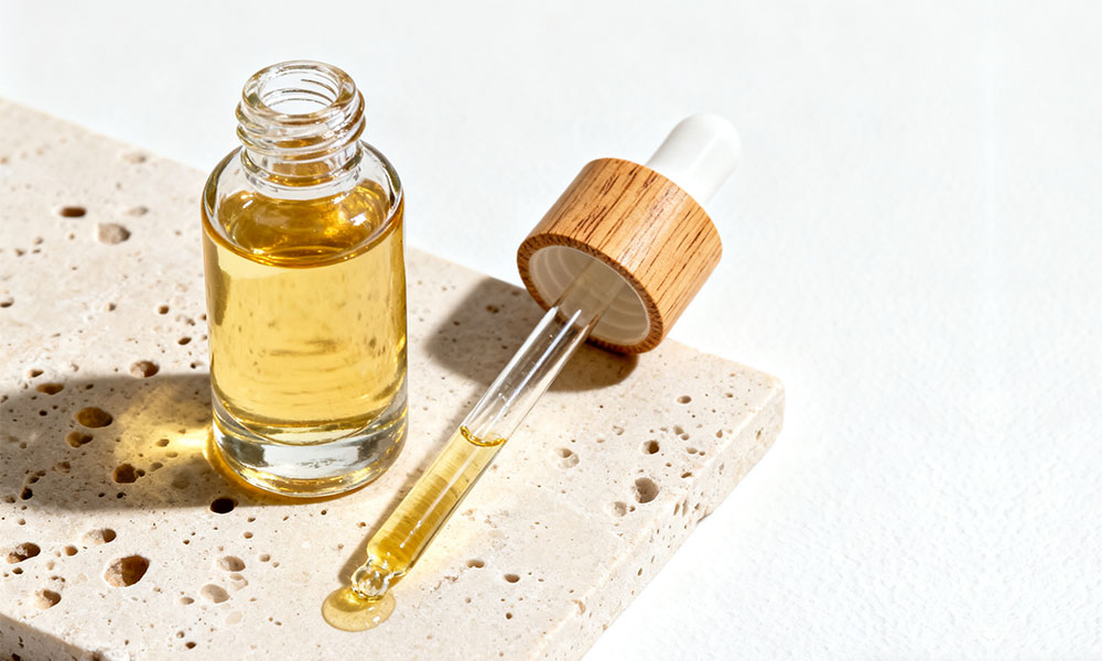 bamboo essential oil bottle