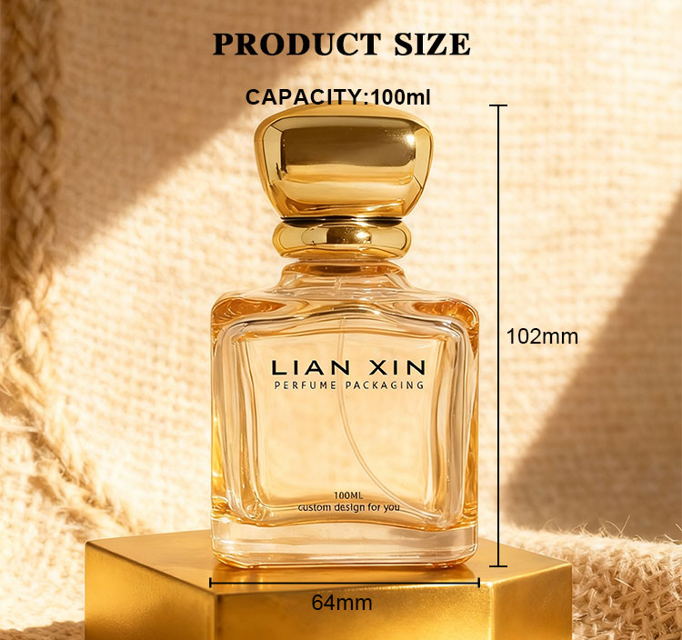 100ml square perfume bottle size