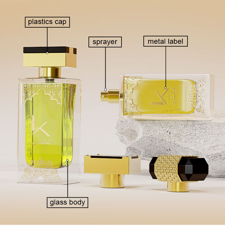 100ml cologne bottle details