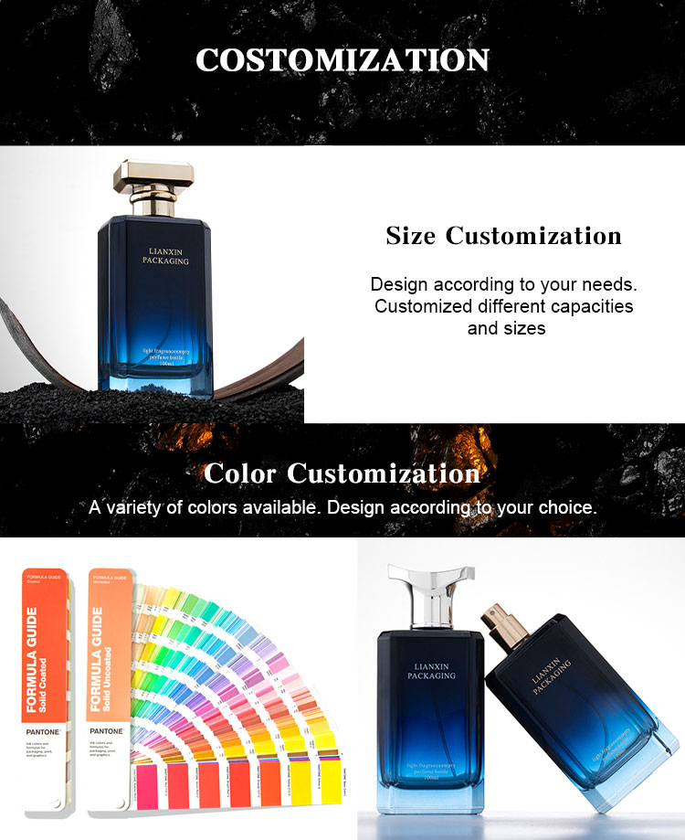 rectangle perfume bottles custom color