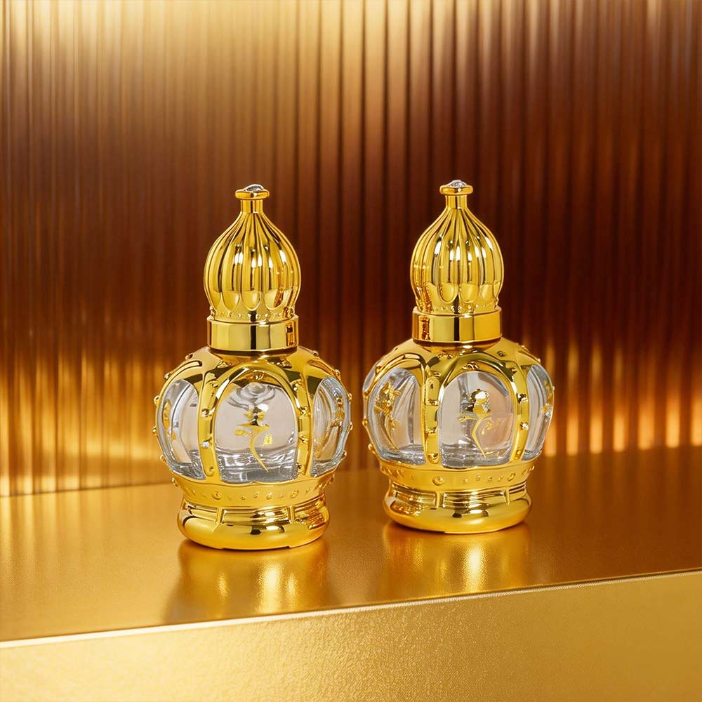 clear gold 15ml attar bottle