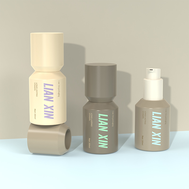 empty special-shaped vitamin C lotion pump bottle