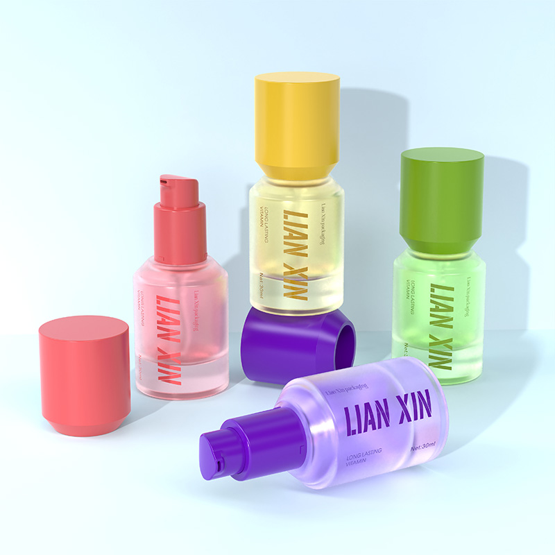 frosted luxury special-shaped vitamin C lotion pump bottle