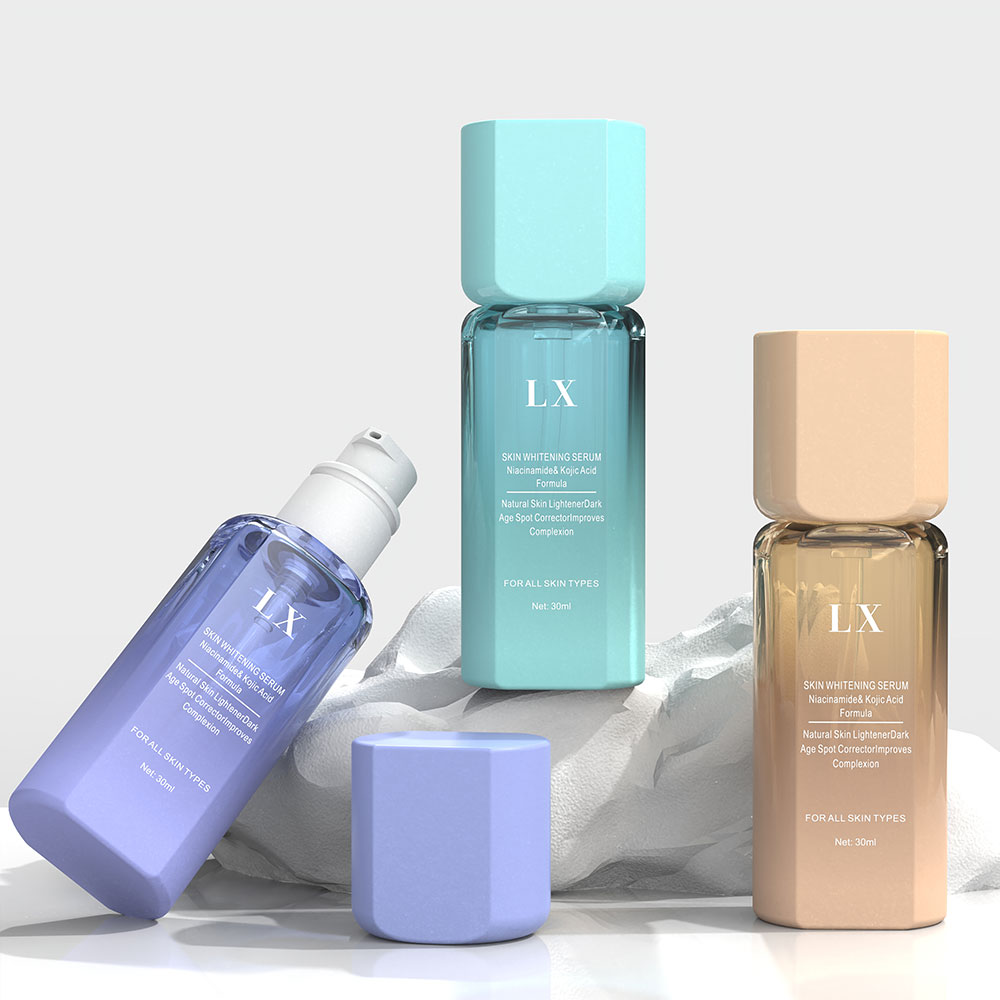 luxury 30ml unique glass lotion bottle with pump