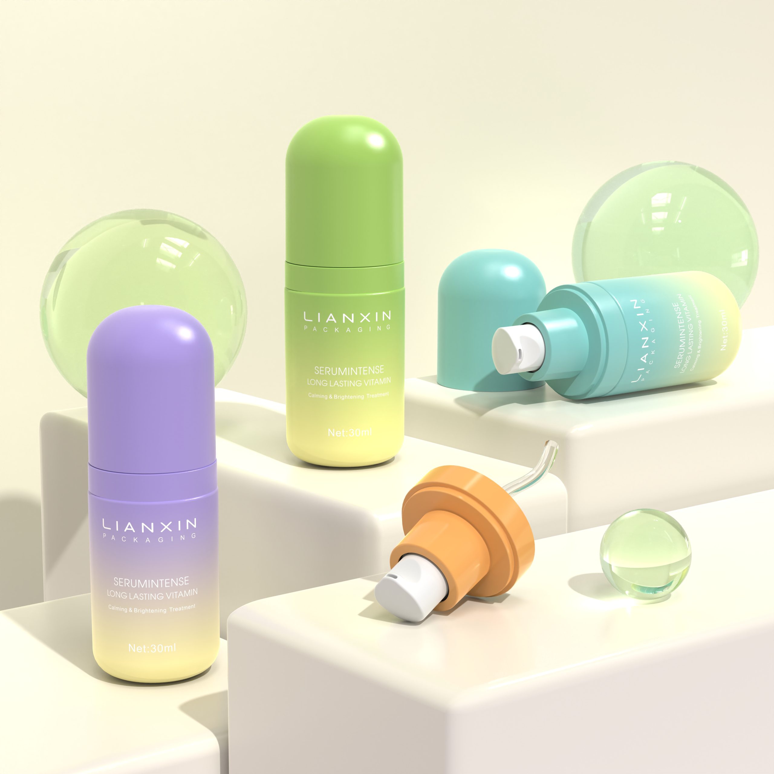 custom cosmetic serum bottle