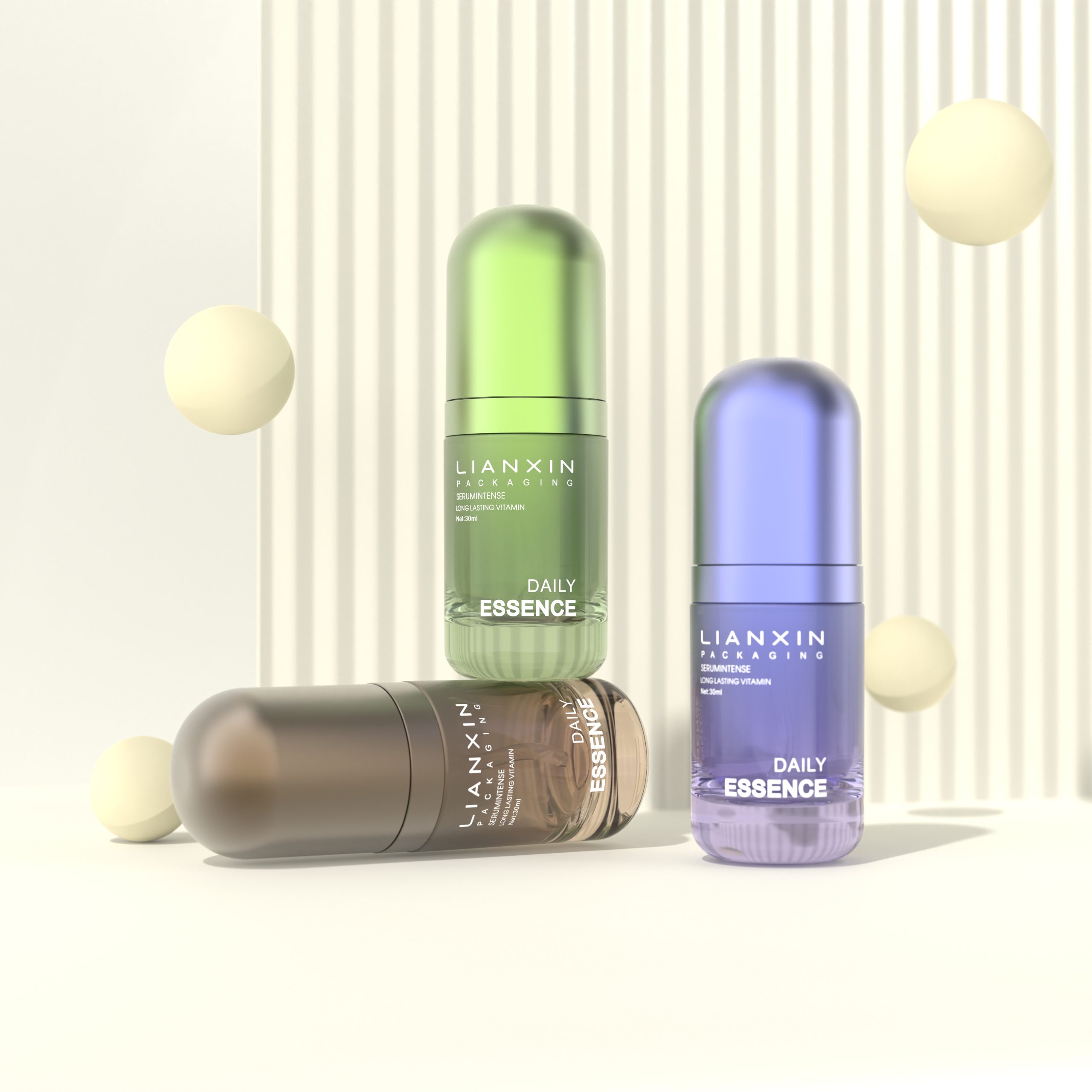 empty skincare lotion bottle