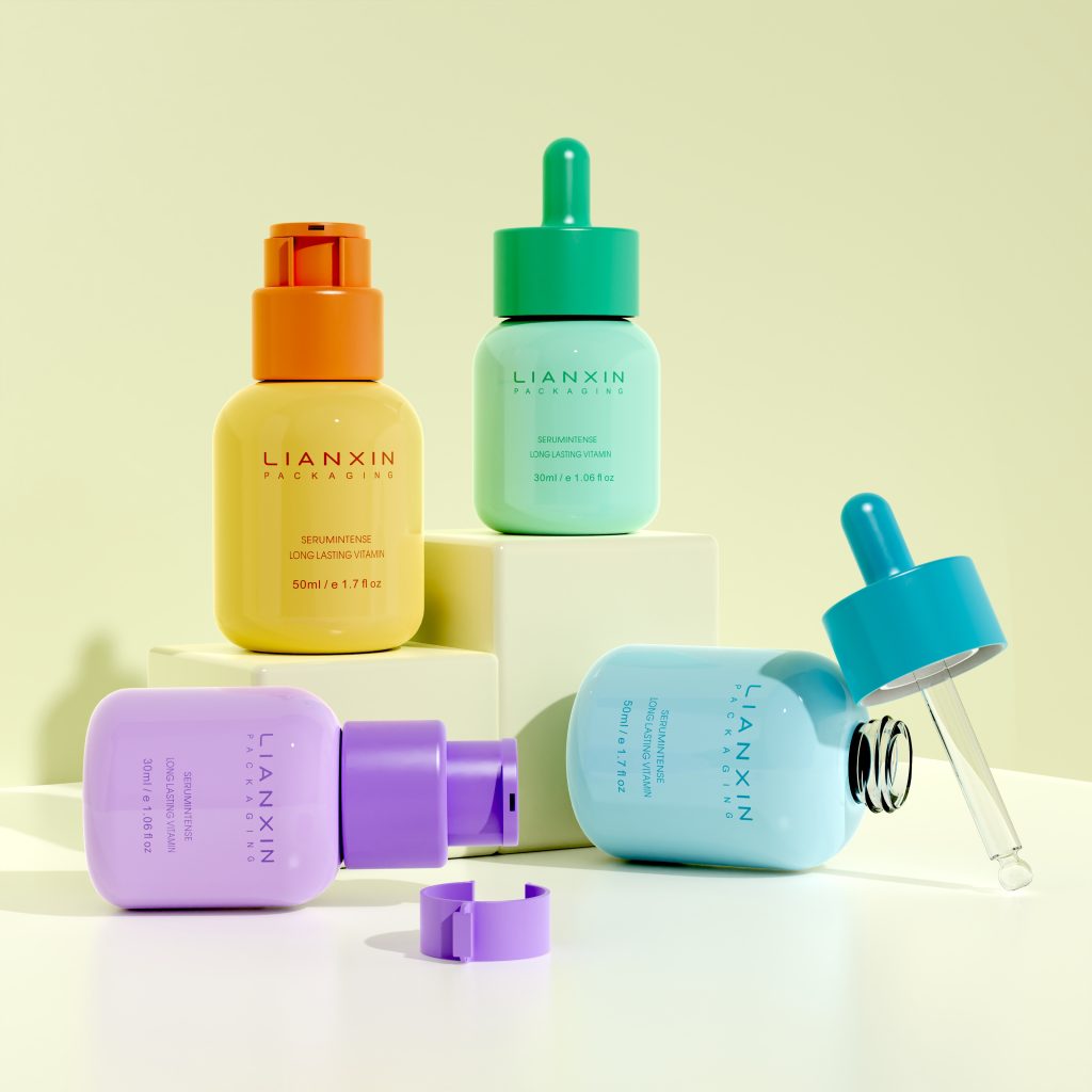 30ml 50ml Multi-Color Serum Dropper Bottle and Lotion Pump Bottle Set 12 serum dropper bottle & lotion pump bottle set