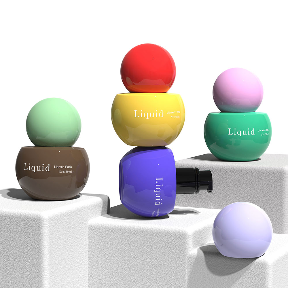 cute round lotion pump bottle