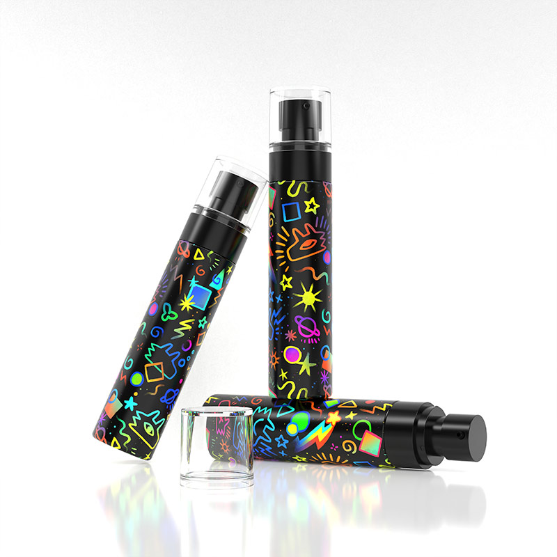 50ml black slim premium lotion bottle