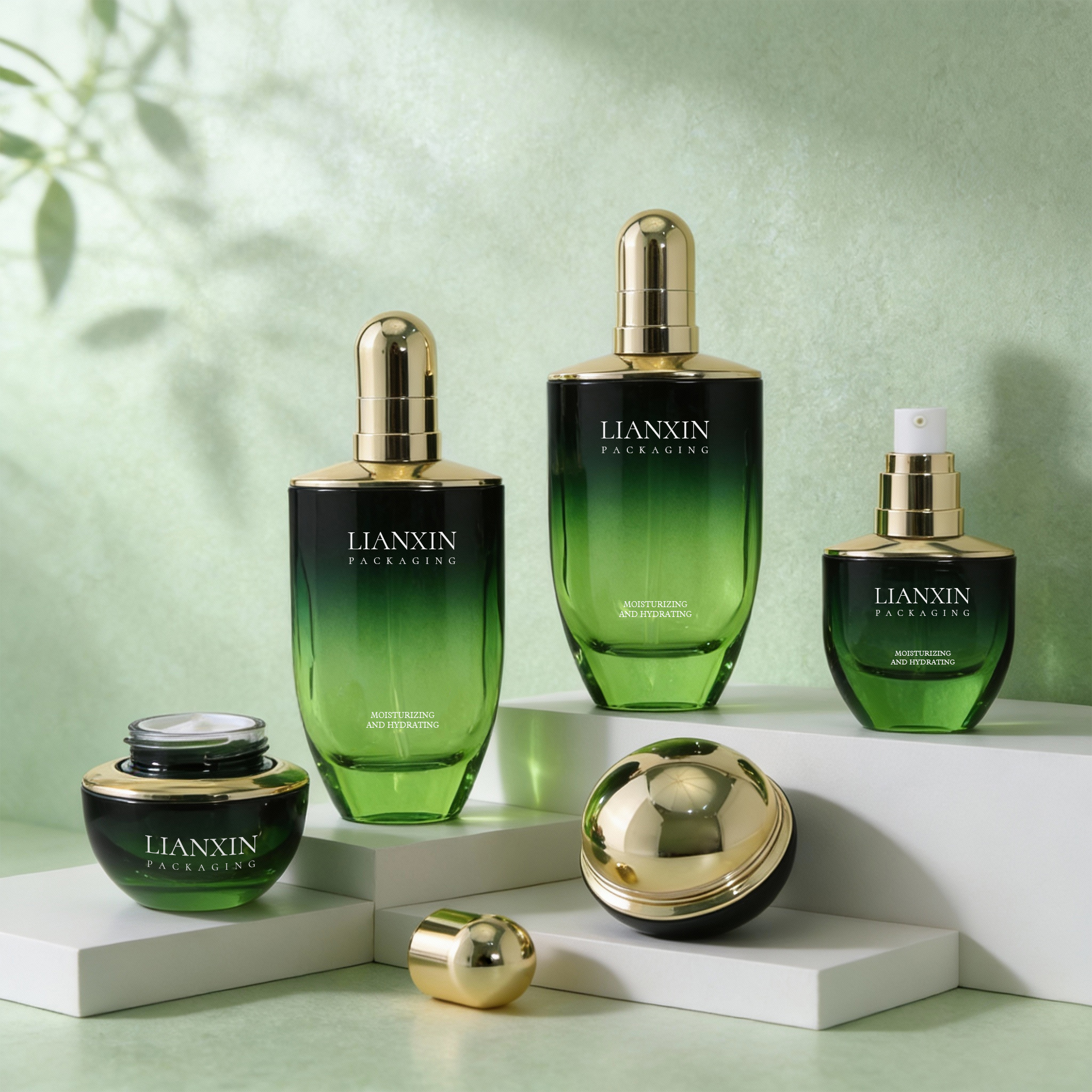 cosmetic jars and bottle