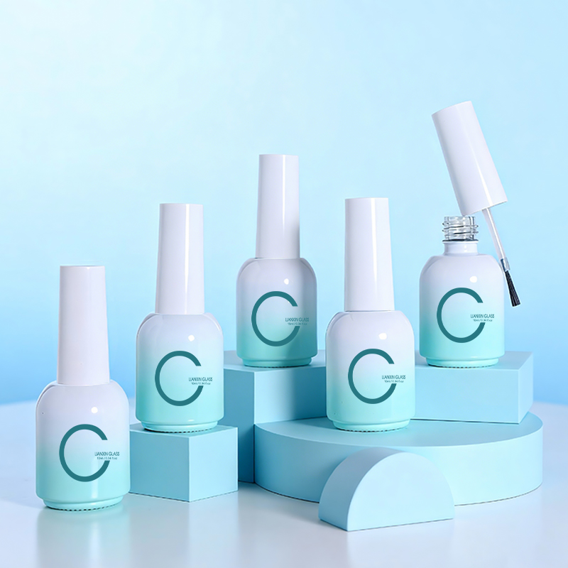 14ml blue gradient nail polish bottle