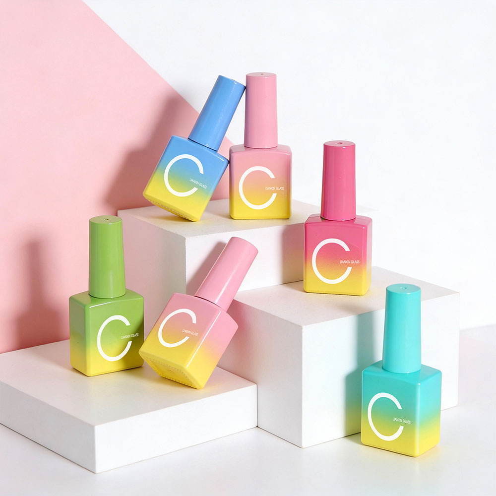 10ml gradient glass nail polish bottle