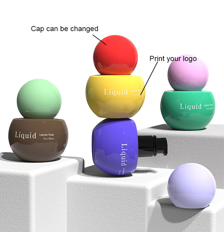 cute round lotion pump bottle custom