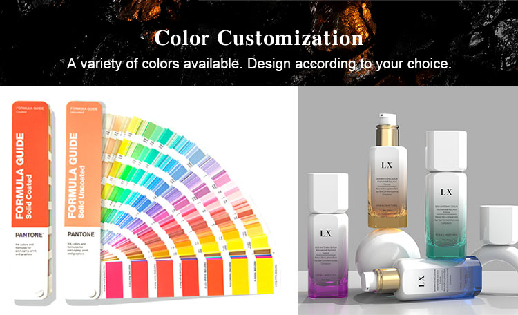 glass lotion bottle with pump custom color