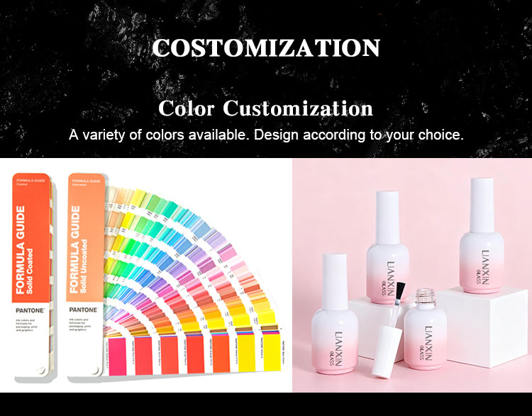 14ml gradient series nail polish bottle custom color
