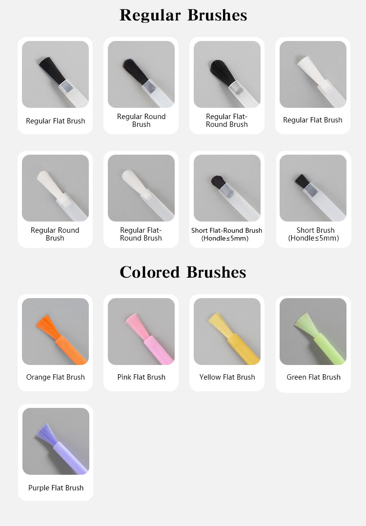 colorful nail polish bottle brush