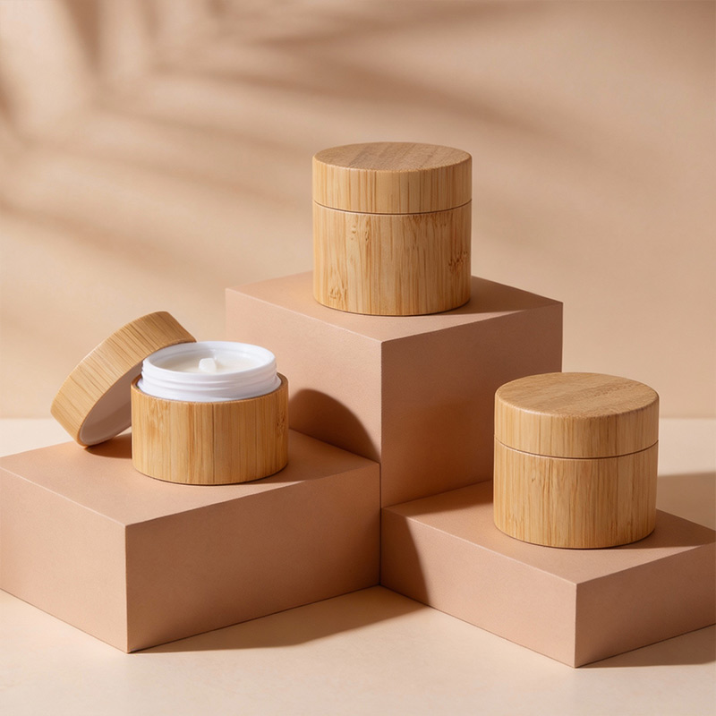 bamboo cosmetic jars