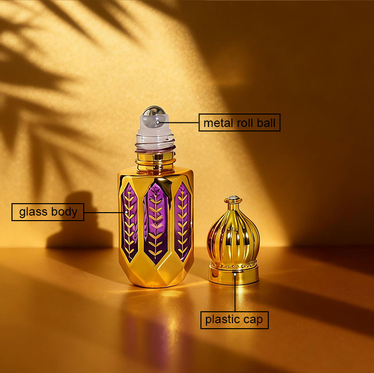 6ml luxury oud oil bottle details
