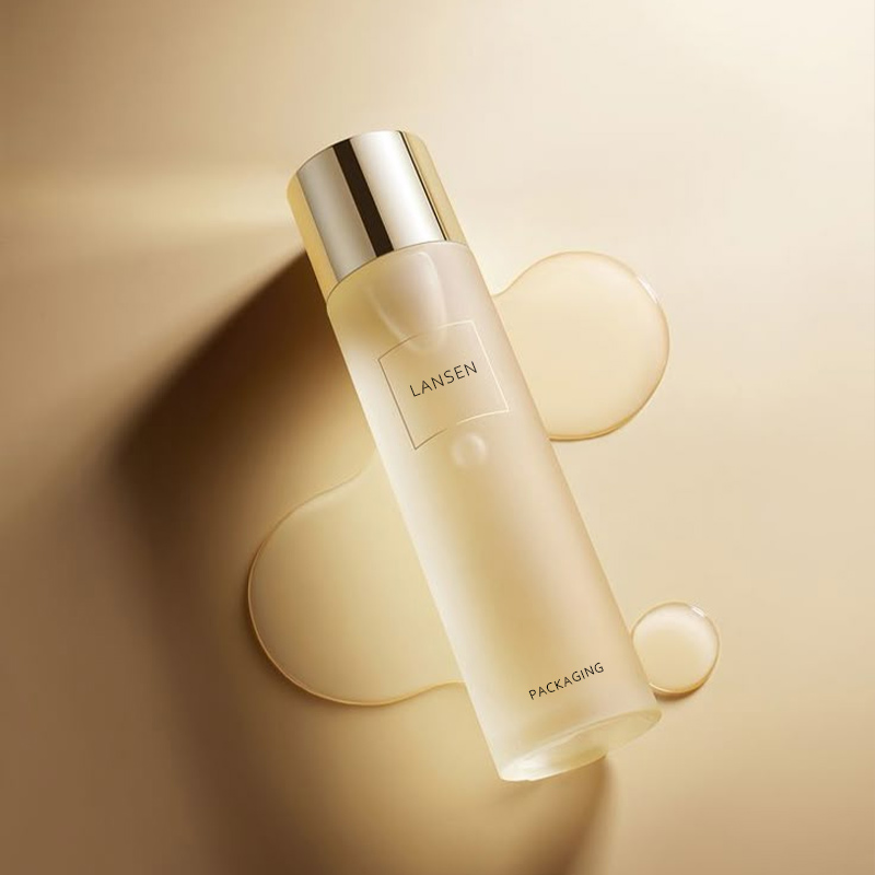 frosted makeup remover bottles