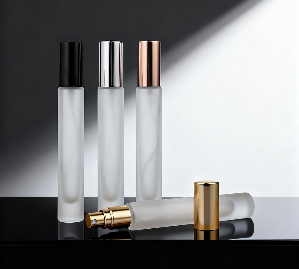 frosted portable perfume bottle