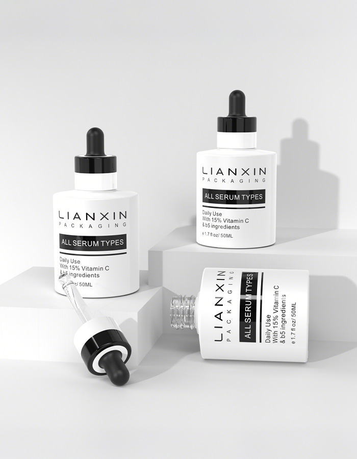 matte white dropper bottle