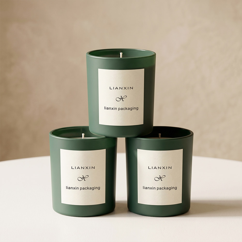 custom label printed candle 220ml jars