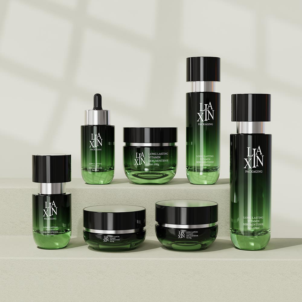 glass cosmetic packaging set