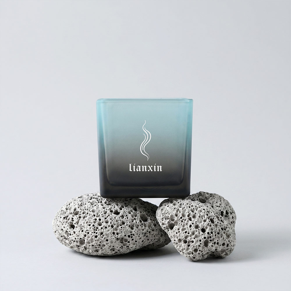 120ml Green Frosted Square Candle Cup