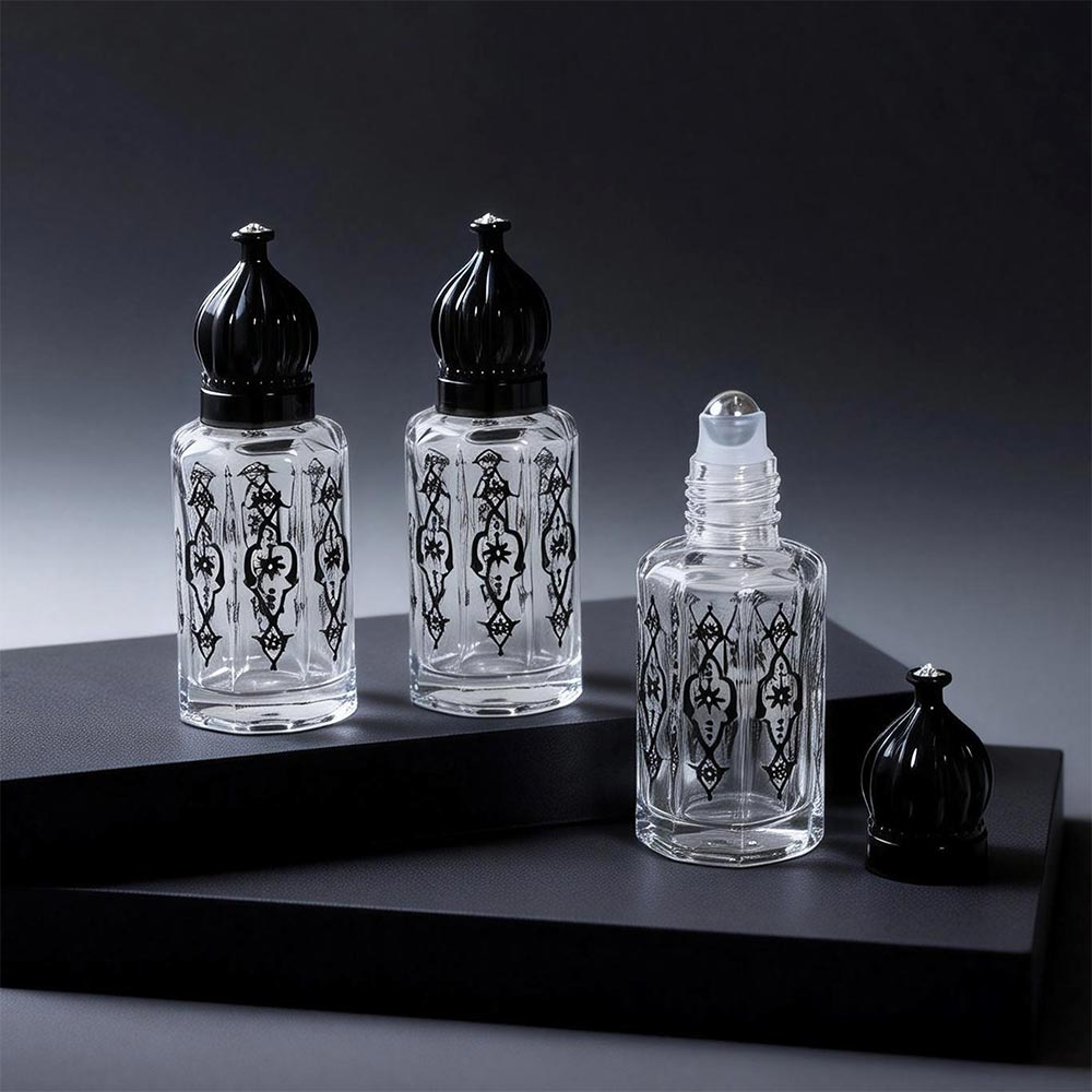 12ml refillable attar bottles with metal roller ball