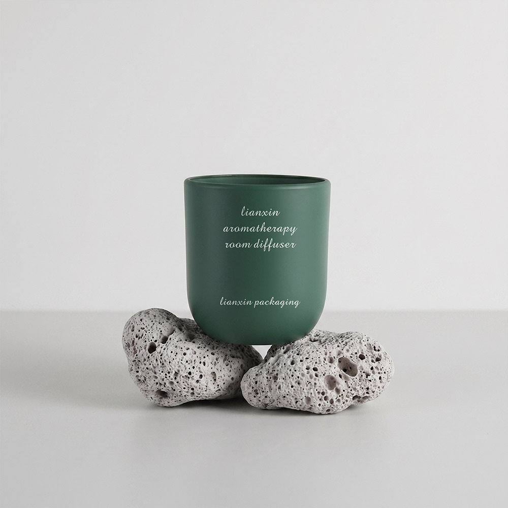 200ml u-shape green candle jar