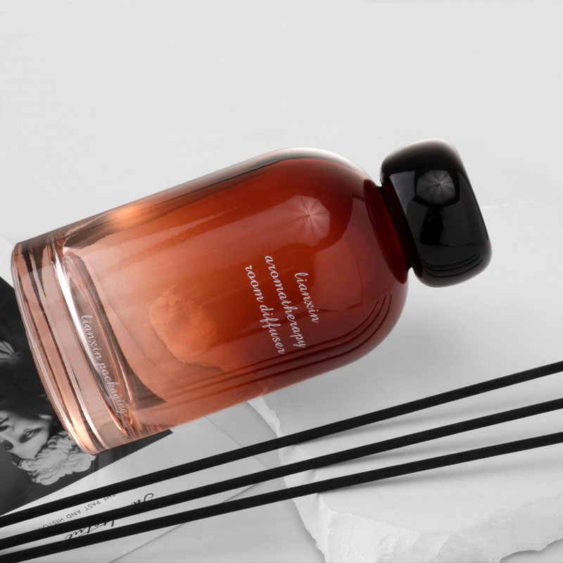 Gradient color glass bottle