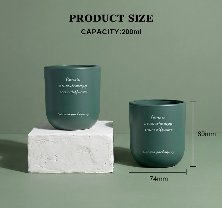 200ml u-shape candle jar size