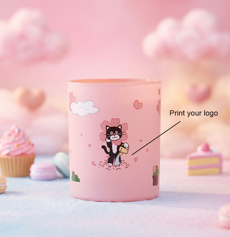 cute 140ml cat candle jars custom logo