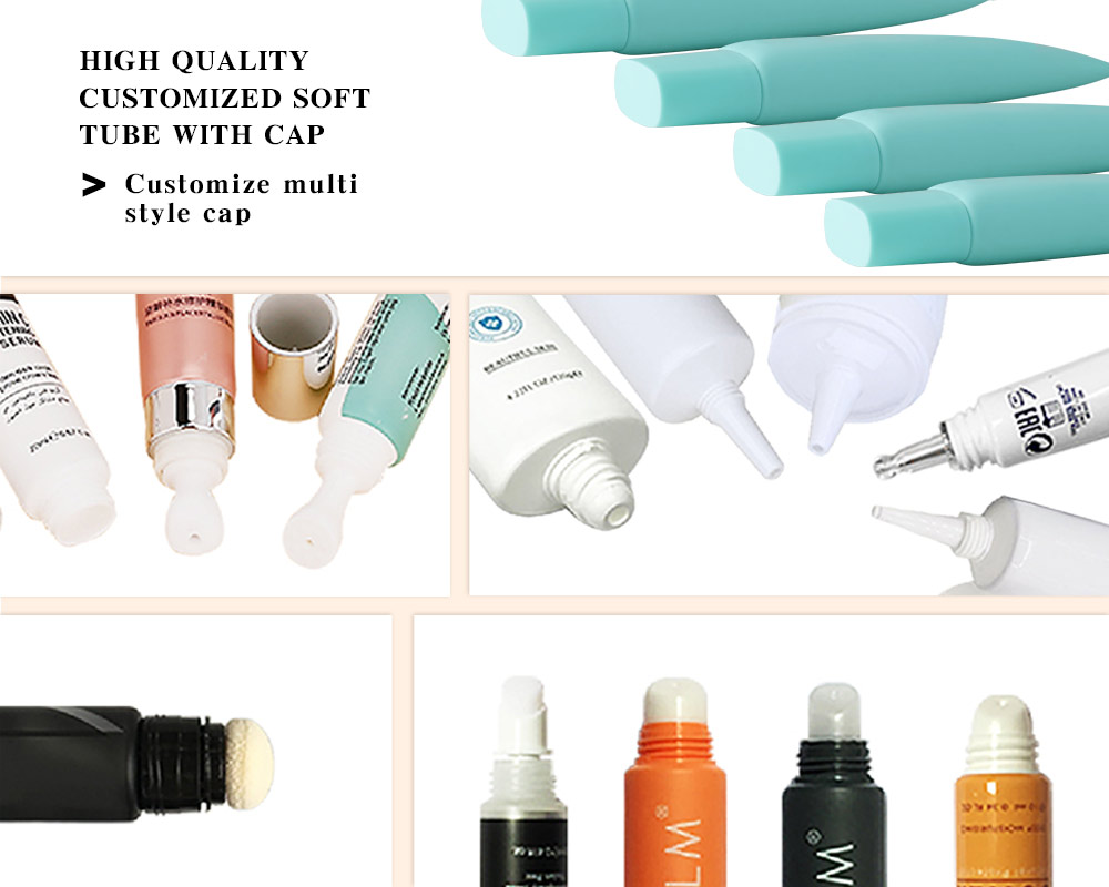 different cosmetic tubes