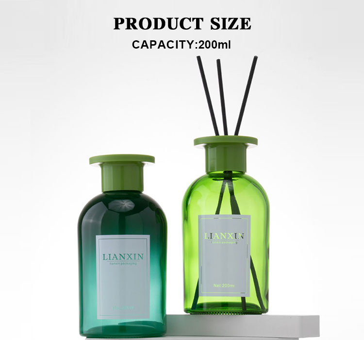 200ml Green Glass Diffuser Bottle Size