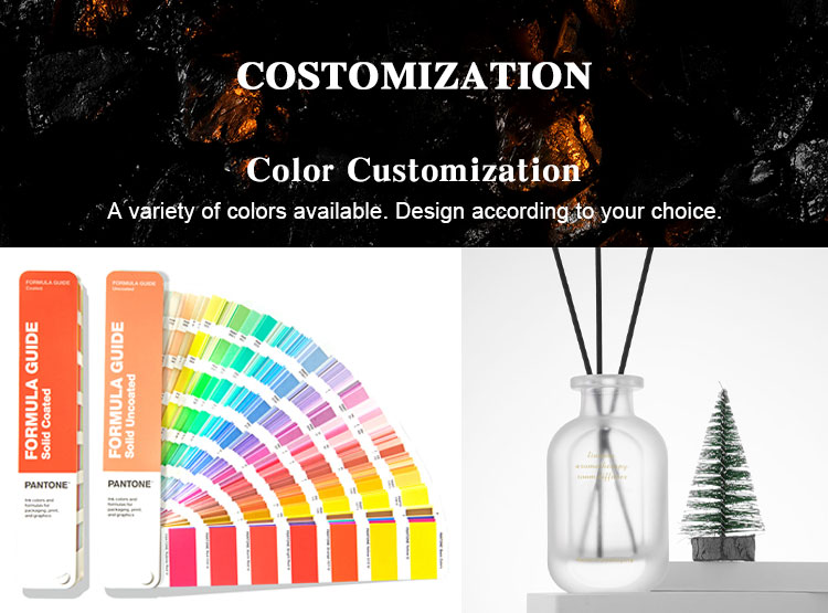 custom color glass diffuser bottles