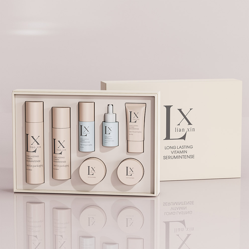 skincare packaging set with packaging box