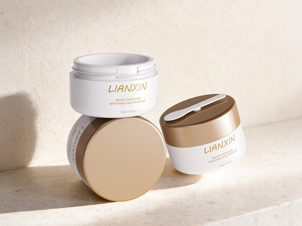 white plastic cosmetic jar