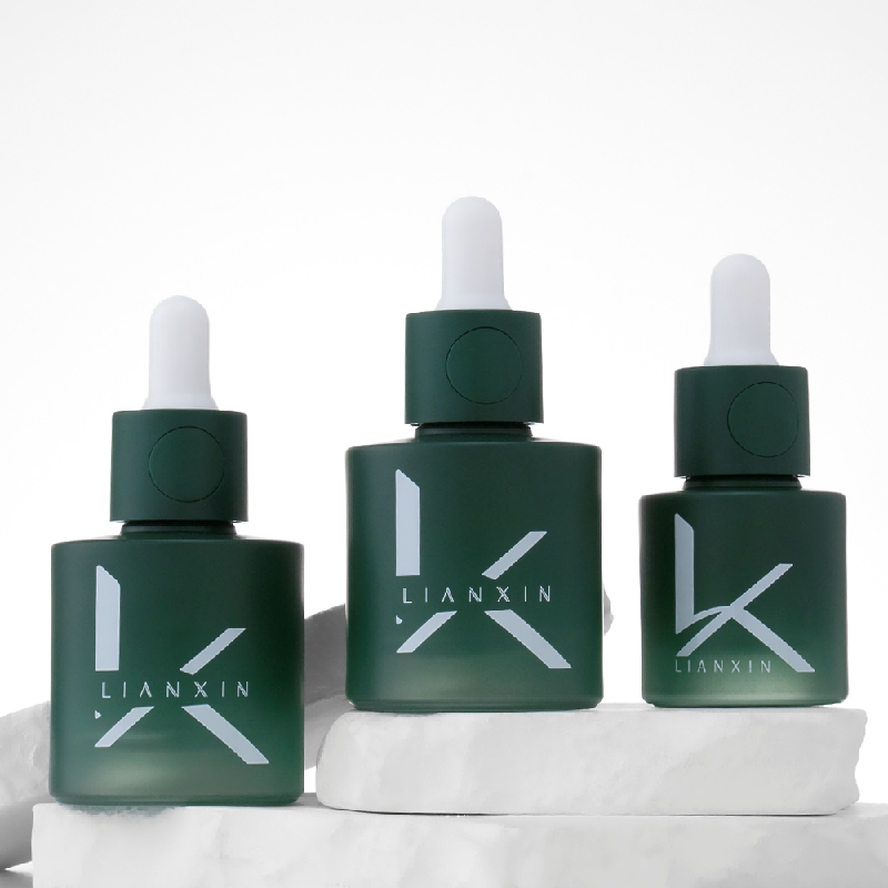 frosted glass dropper bottle