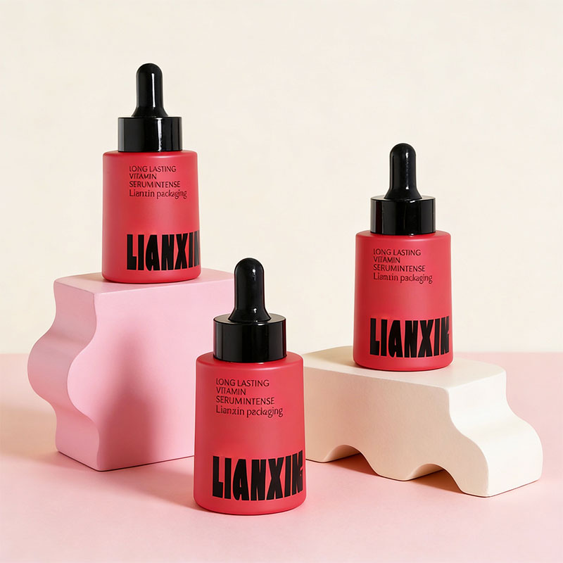 30ml red glass dropper bottle